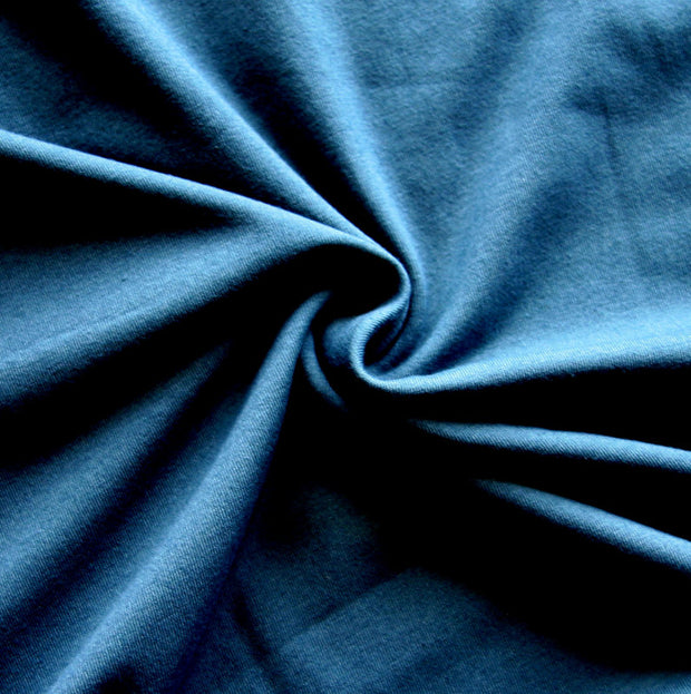 Dark Teal Cotton Lycra Jersey Knit Fabric