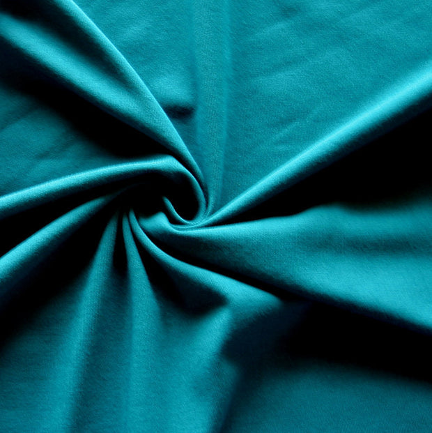 Shaded Spruce Bamboo Organic Cotton Spandex Jersey Knit Fabric - 17" Remnant