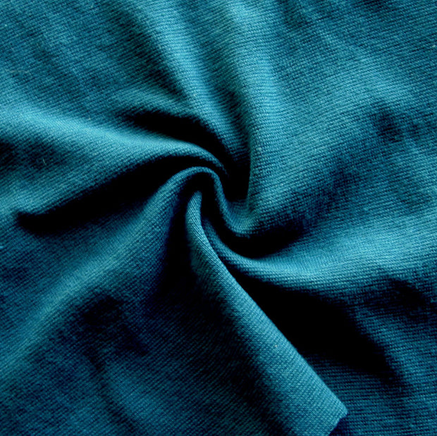 Deep Ocean Bamboo Cotton Spandex Rib Knit Fabric