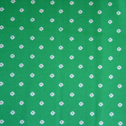 Tiny White Diamonds on Bright Green Swimsuit Fabric