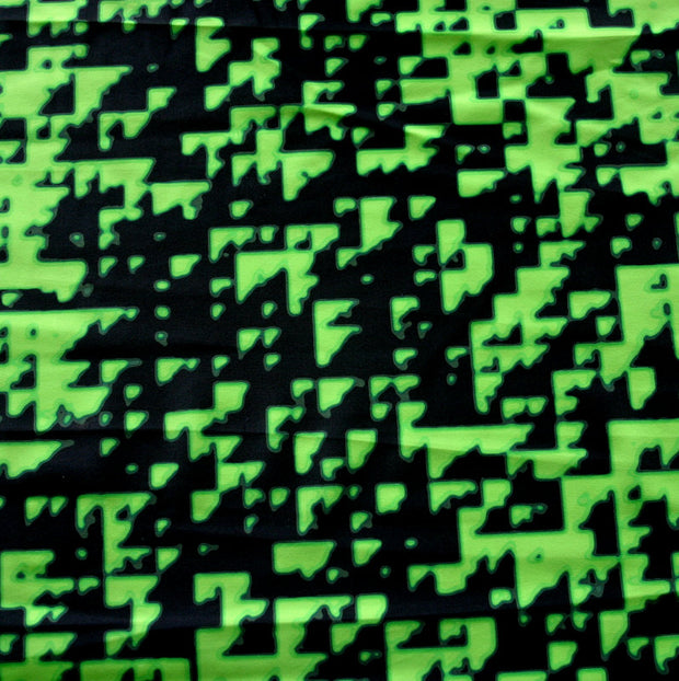 Digitize Nylon Lycra Swimsuit Fabric, Lime Colorway