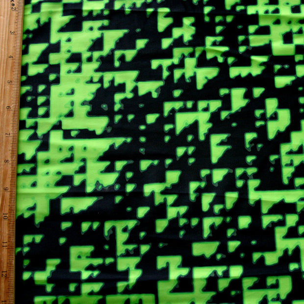 Digitize Nylon Lycra Swimsuit Fabric, Lime Colorway