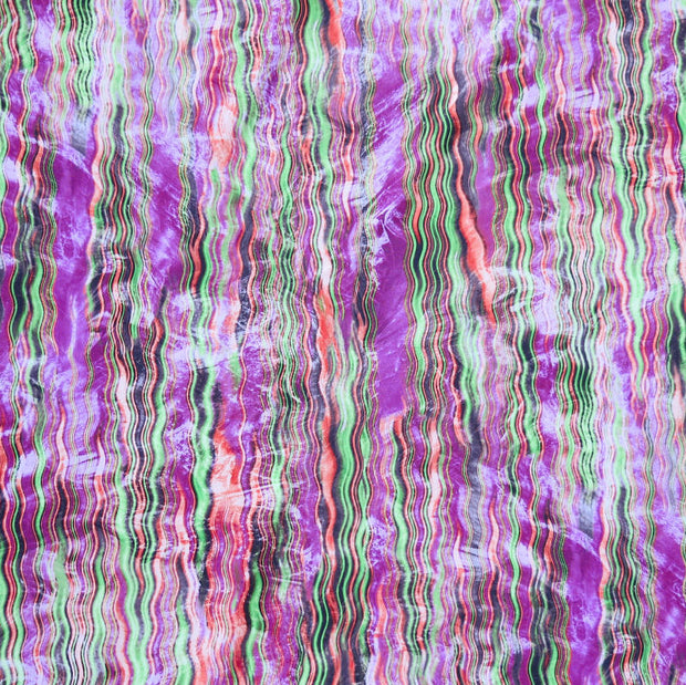 Distressed Vertical Wave Nylon Spandex Swimsuit Fabric