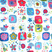 Dream, Pretty, Star PUL Knit Fabric, Lime/Pink Colorway - 27" Remnant