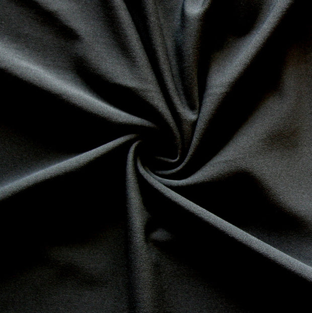 Black Dri-Fit Stretch Series Midweight Lycra Jersey Knit Fabric