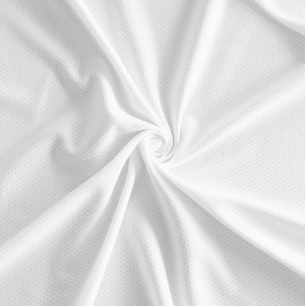 White Dri-Fit Poly Knit Lining Fabric