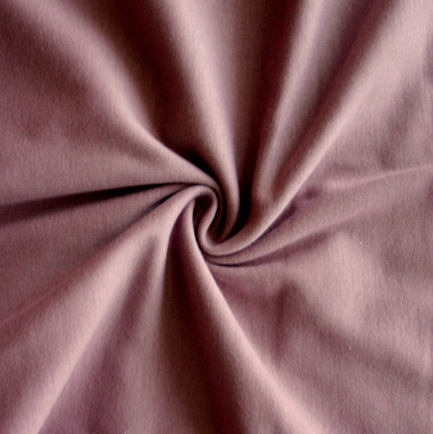 Dusty Mauve Cotton Lycra Heavy Rib Knit Fabric