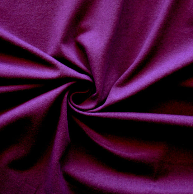 Eggplant 10 oz. Cotton Lycra Jersey Knit Fabric
