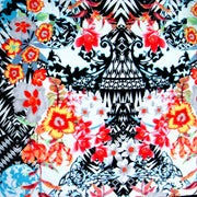 Exotic Floral Nylon Lycra Swimsuit Fabric - 12" Remnant Piece