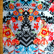 Exotic Floral Nylon Lycra Swimsuit Fabric - 12" Remnant Piece