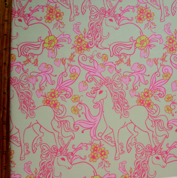 Fantastical Unicorns Nylon Lycra Swimsuit Fabric