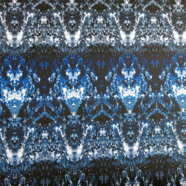 Faux Sequin Ikat Stripe Nylon Spandex Swimsuit Fabric