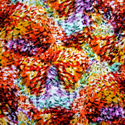 Colorful Feathers Nylon Spandex Swimsuit Fabric - 26" Remnant