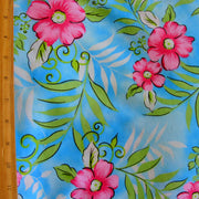 Ferns and Floral Cotton Knit Fabric