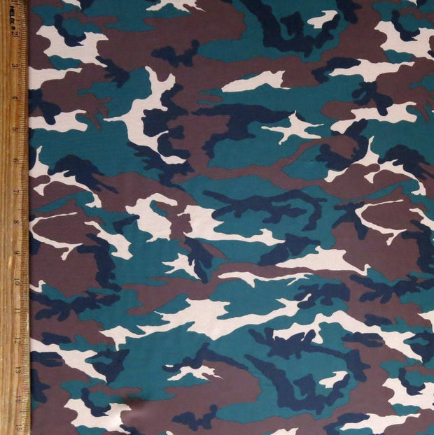Field Camo Nylon Spandex Swimsuit Fabric