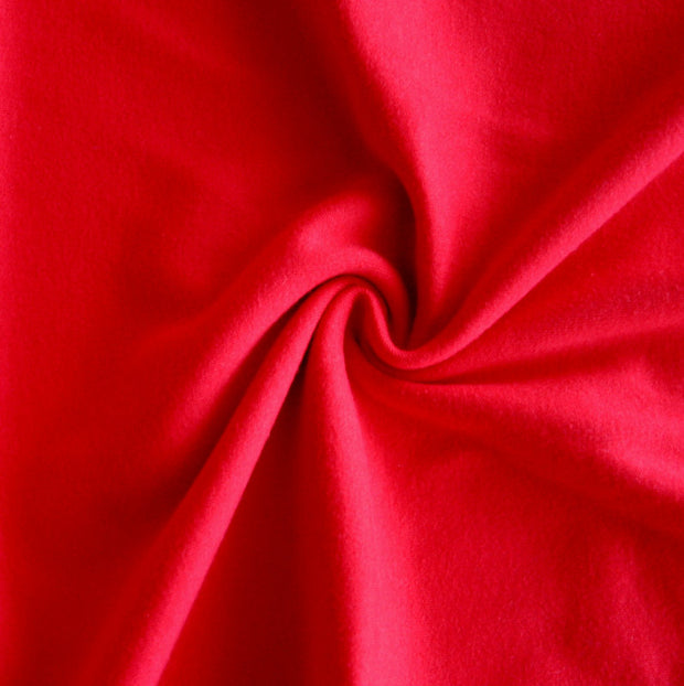 Fire Engine Red Cotton Interlock Knit Fabric