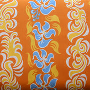 Flame and Floral Vertical Stripe Microfiber Boardshort Fabric