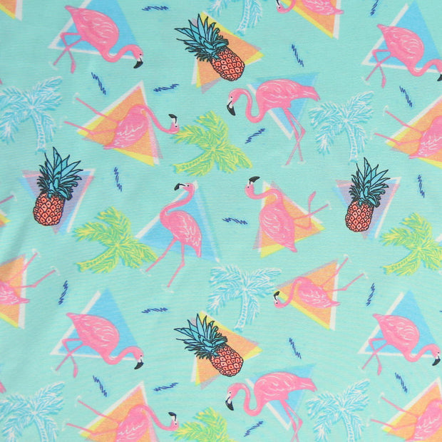 Flamingo Fanfare Microfiber Boardshort Fabric