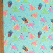 Flamingo Fanfare Microfiber Boardshort Fabric