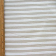 Flax Stripe Bamboo Cotton Lycra Knit Fabric