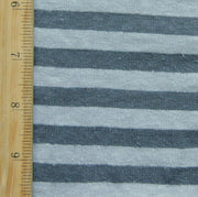 Flint and Grey Stripe Hemp Organic Cotton Knit Fabric