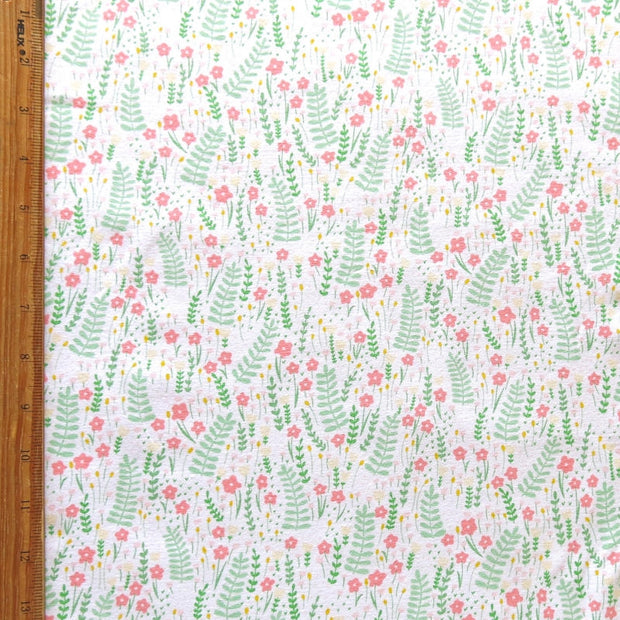 Floral Grotto Cotton Lycra Knit Fabric