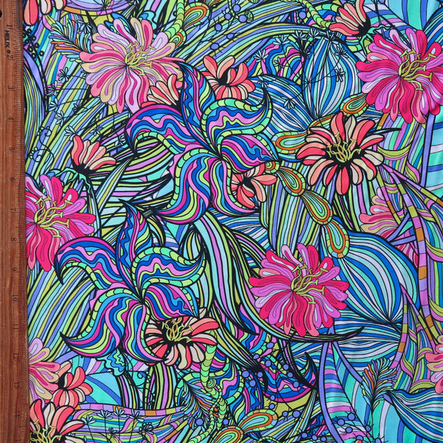 Flower Power Nylon Spandex Swimsuit Fabric