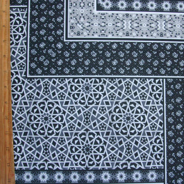 Flower/Star Monochromatic Abstract Nylon Spandex Swimsuit Fabric