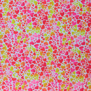 Fluorescent Hearts Nylon Spandex Swimsuit Fabric