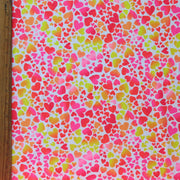 Fluorescent Hearts Nylon Spandex Swimsuit Fabric