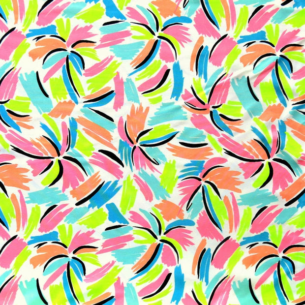 Fluorescent Palms Microfiber Boardshort Fabric