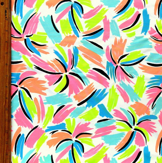 Fluorescent Palms Microfiber Boardshort Fabric