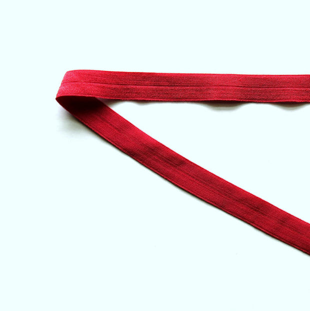 Dark Red Fold Over Elastic Trim