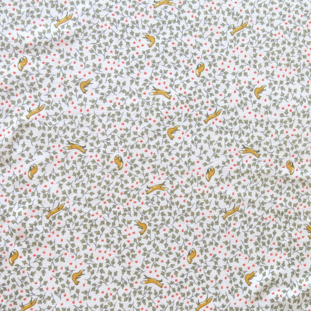 Foxy Floral Cotton Lycra Knit Fabric