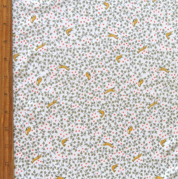 Foxy Floral Cotton Lycra Knit Fabric