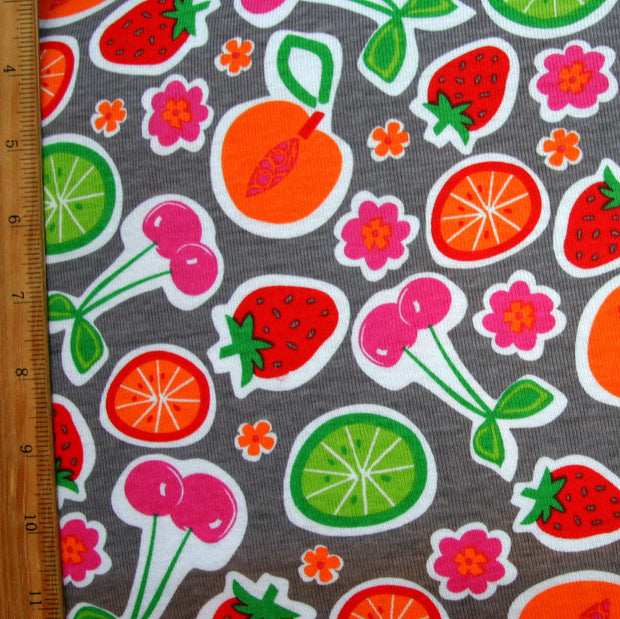 Fruit Salad Cotton Knit Fabric