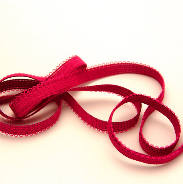 Fuschia Picot Decorative Elastic Trim