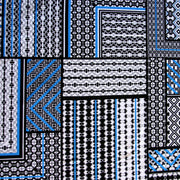 Geometrics Nylon Lycra Swimsuit Fabric, Blue Colorway
