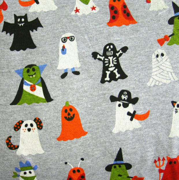 Ghost Halloween Party Cotton Knit Fabric
