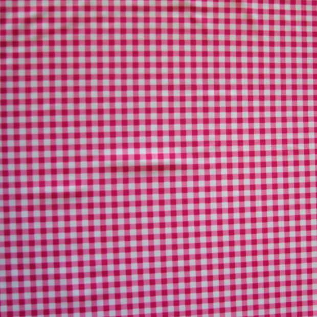Pink Gingham Nylon Lycra Swimsuit Fabric