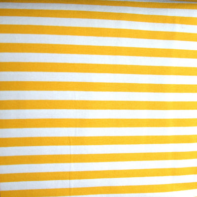 Goldenrod and White 3/8" wide Stripe Cotton Lycra Knit Fabric