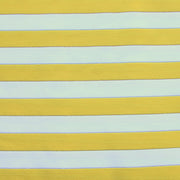 Goldenrod and White Stripes with Silver and Gold Accents Swimsuit Fabric