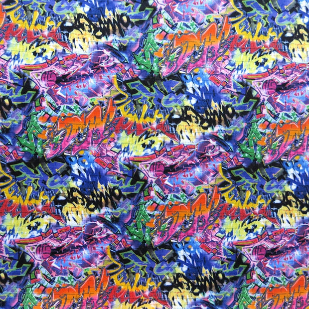 Graffiti Nylon Spandex Swimsuit Fabric