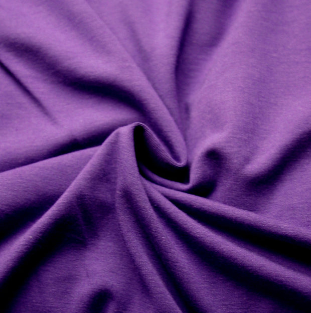 Grape Purple Bamboo Cotton Lycra Jersey Knit Fabric