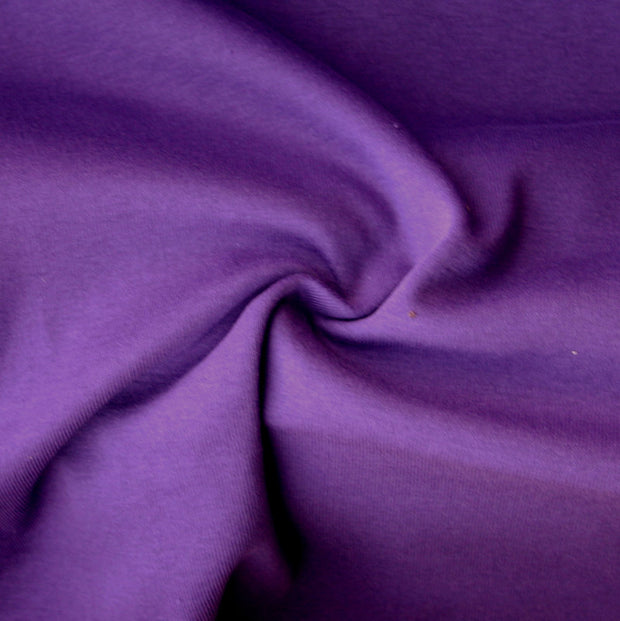 Grape Purple Cotton Rib Knit Fabric