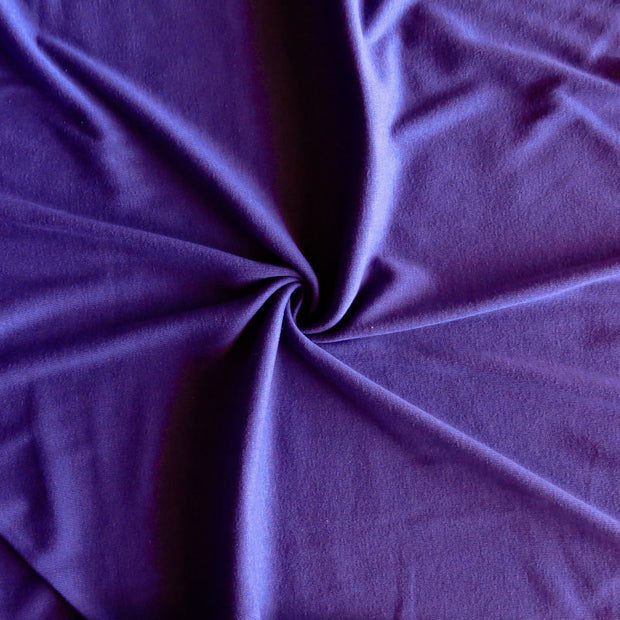 Grape Purple Cotton Rib Knit Fabric