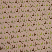 Grass Giraffes on Pink Cotton Lycra Knit Fabric