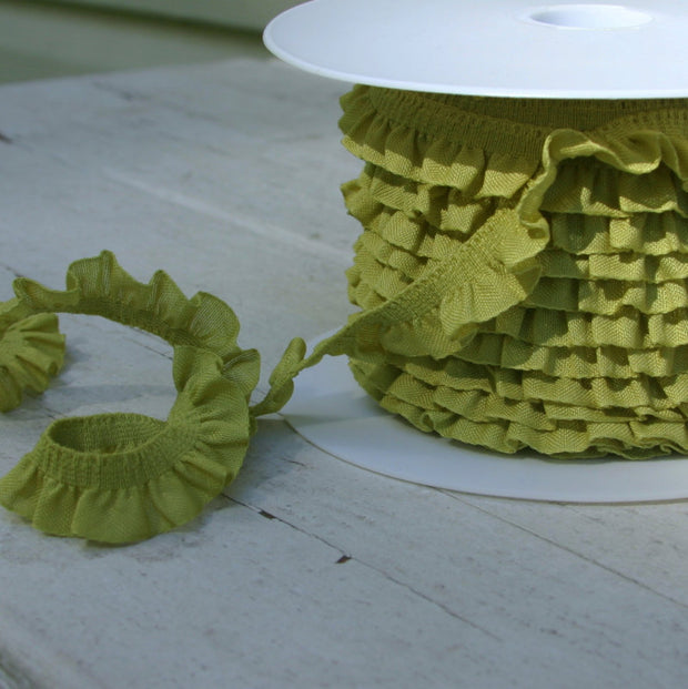Grass Cotton Ruffle Stretch Trim
