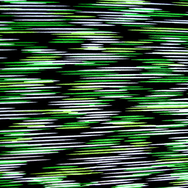 Green/Black Vibration Nylon Lycra Swimsuit Fabric
