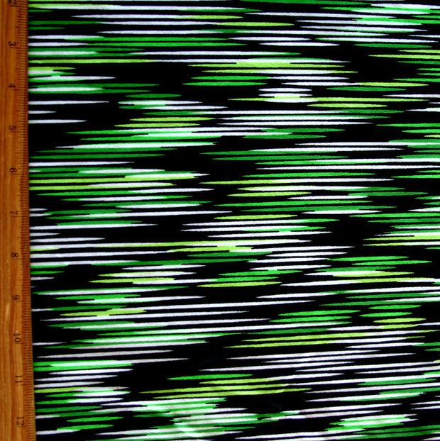 Green/Black Vibration Nylon Lycra Swimsuit Fabric